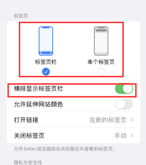 汕尾iPhone授权维修分享Safari浏览器如何切换标签栏位置 